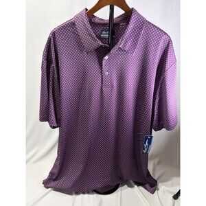 New Ben Hogan Mens 2XL Burgundy Performance Polo Golf Short Sleeve Very Nice